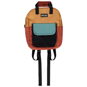 Kleurblok effect canvas rugzak voor jongen 