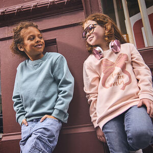 Sweatshirt van effen fleece voor jongens 