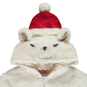 Surpyjama ludique en sherpa ours polaire de Noël fille 