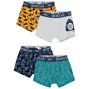 Set van 4 boxershorts van katoen met fantasieprints jongens 