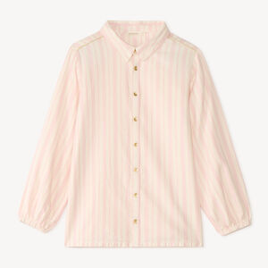 Chemise fille à manches longues à rayures vertical 