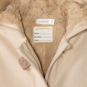 Meisjes hoodie jas gevoerd met sherpa 