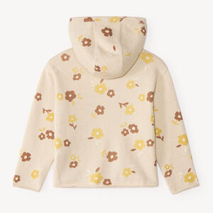 Sweatshirt voor meisjes met kap met bloemen en lange mouwen 