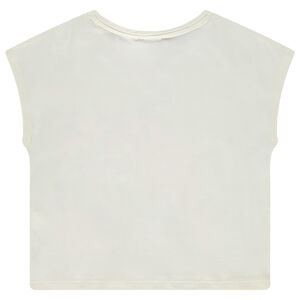 T-shirt manches courtes forme boîte avec licorne fille 
