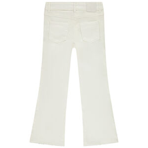 Jean trompette finition raw cut fille 