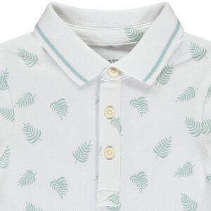 Poloshirt met lange mouwen en bladeren voor jongen 