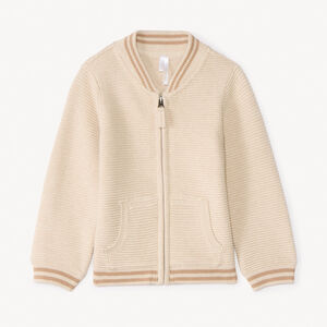 Gilet teddy en tricot fantaisie uni pour bébé garçon 