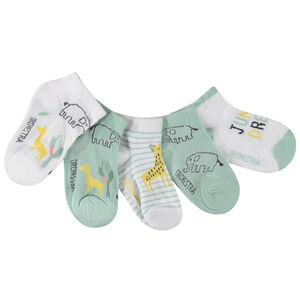Set van 5 paren van korte fantasie sokken voor babyjongen 