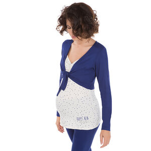 T-shirt met lange mouwen ideaal als homewear tijdens de zwangerschap en de borstvoeding  