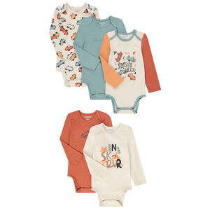 Set van 5 bodies in jersey voor baby jongens 