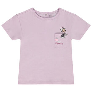 Korte mouwen T-shirt in jersey met Minnie Disney print voor meisjes 