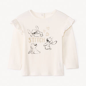 T-shirt manches longues Stitch Disney pour bébé fille 