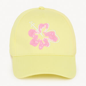 Casquette à motif hibiscus en sequins fille 