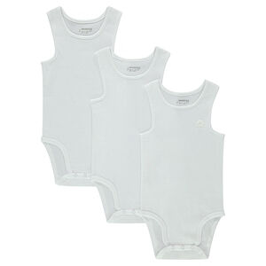 Set van 3 mouwloze bodies voor baby jongens 