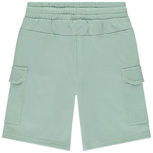 Bermuda uni en molleton avec poches style cargo garçon 