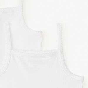 Set van 3 witte mouwloze body