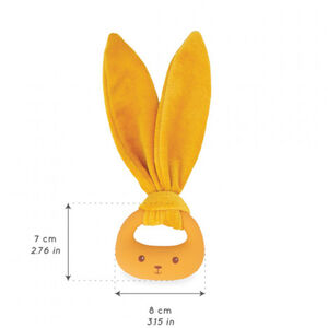 Anneau de dentition en silicone Lapin Ocre 
