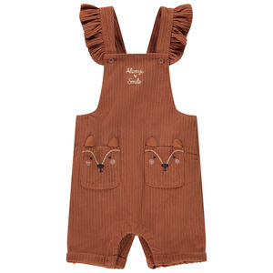 Salopette courte en velours fantaisie pour bébé fille 