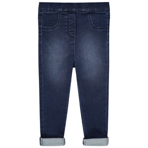 Slim fit jegging met een verwas effect meisjes 