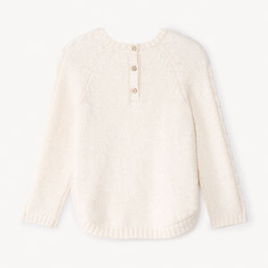 Gebreide effen ponchotruie voor babymeisje 