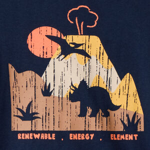 T-shirt met korte mouwen en print voor babyjongens 