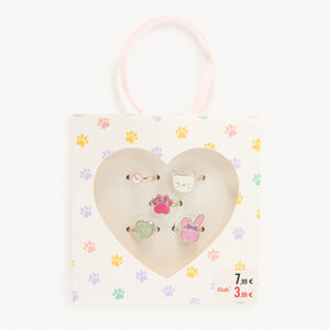 Set van 5 fantasieringen met dieren voor meisjes 