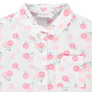 Korte mouwen Doosvorm T-shirt met kersen voor meisjes 