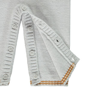 Combinaison longue en tricot visuel ourson pour bébé garçon 