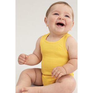 Set van 3 mouwloze katoenen bodies voor baby jongens met logo print 