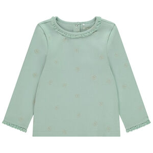 Lange mouwen T-shirt van gaas met fantasieprint meisjes 
