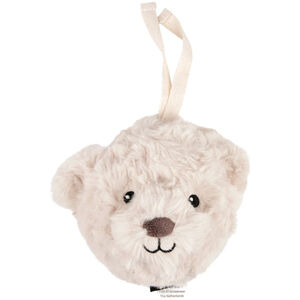 Peluche musicale tête d'ours Lou - à piles AAA - Ecru 
