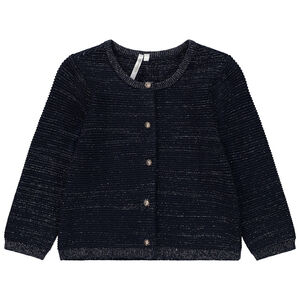 Gilet en tricot fantaisie scintillant pour bébé fille 