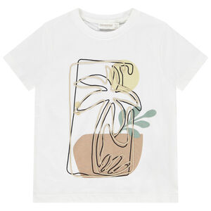 Korte mouwen T-shirt met palmboom voor jongen 