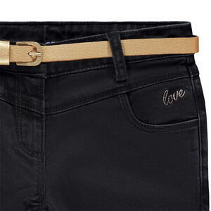 Pantalon slim avec ceinture amovible pour fille 