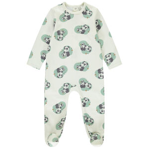 Dors-bien en velours avec imprimé panda fantaisie pour bébé avec ouvertures différentes selon l'âge 