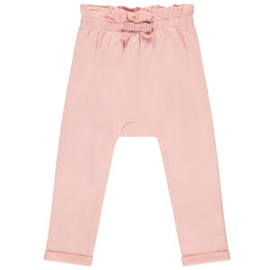 Pantalon de jogging uni avec nœud fantaisie pour bébé fille  