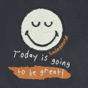 Ondertrui met col en patch SmileyWorld voor jongen 