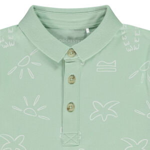 Polo manches courtes imprimé fantaisie pour garçon 