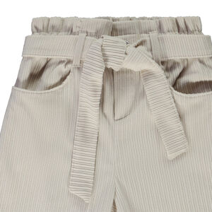 Paperbag broek in ribfluweel voor meisjes 