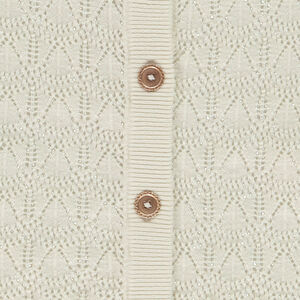 Gilet en tricot ajouré et boutons fantaisie pour fille 