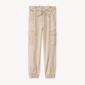 Cargo broek van twill met riem voor meisjes 