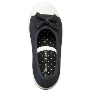 Babies brillantes en toile avec noeud fantaisie pour bébé fille 