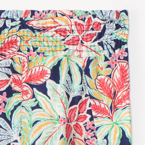 Vloeiende broek met bladerenprint voor meisjes 