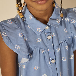 Jurk met korte mouwen en bloemenprint voor meisjes 