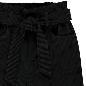 Pantalon slim en velours avec ceinture à nouer pour fille  