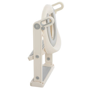 Réducteur de toilettes avec marches écru 