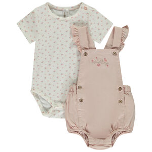 Set van 2 delen met geborduurde romper voor meisjes 
