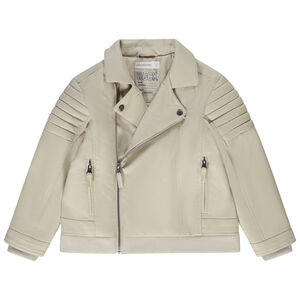 Perfecto bikerjack in lederlook met voering voor jongens 