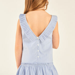 Robe en toile avec dos plongeant fille 