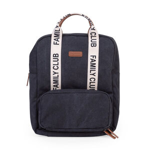 Sac à dos signature + pochette + matelas à langer Family Club noir 